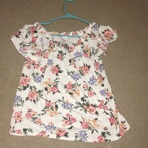 Adorable off the shoulder top!